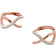 Monica Vinader Riva Crossover Mini Huggie Earrings - Rose Gold/Diamond