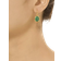 Monica Vinader Siren Green Onyx Wire Earrings, Gold Vermeil on Silver