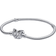 Pandora Bracelet Femme Moments maille serpent & fermoir papillon Argent Argent