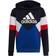 Adidas Colorblock Fleece Hoodie - Legend Ink/Royal Blue/Vivid Red (HA4006)