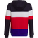 Adidas Colorblock Fleece Hoodie - Legend Ink/Royal Blue/Vivid Red (HA4006)