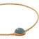 Monica Vinader Gold Siren Fine Chain Bracelet Aquamarine