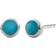 Monica Vinader Mini Gem Stud Earrings - Silver/Turquoise