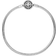 Pandora Moments Halo Snake Chain Bracelet - Silver/Transparent