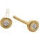 Monica Vinader Linear Stud Earrings - Gold/Diamonds