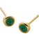 Monica Vinader Gold Mini Gem Stud Earrings Green Onyx