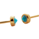 Monica Vinader Gold Mini Gem Stud Earrings Turquoise