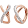 Monica Vinader Riva Crossover Mini Huggie Earrings - Rose Gold/Diamond