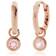 Monica Vinader Rose Gold Mini Gem Huggie Earrings Pink Tourmaline