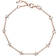 Pandora Sparkling Pavé Bars Bracelet - Rose Gold/Transparent