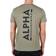 Alpha Industries Backprint Short Sleeve T-shirt - Olive/Black