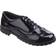 Hush Puppies Girls Eadie Patent Leather School Shoes - Black