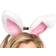 Leg Avenue Women's Plush Costume White Bunny Ears