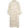 Part Two Nianna Jurk Dress - White Cap Grey Leaf Print