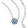 Pandora Pansy Flower Pendant Necklace - Silver/Blue/Transparent