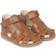 Angulus Sandal with Closed Toe and Velcro - Cognac