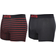 Levi's Base Stripe Boxer 2-pack - Black/Red