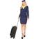 Partychimp Adult Ladies Blue Flight Attendant Costume