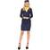 Partychimp Adult Ladies Blue Flight Attendant Costume