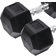 Haltères Hexagonales 2x4 kg Noir Entraînement Musculation Fitness