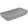 vidaXL Lavabo De Luxe Rectangulaire Gris Clair Mat 71 x 38 cm Céramique