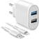 SBS Kit Fast Charge incluant chargeur câble Lightning MFI