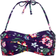 Abecita Hawaii Twisted Bandeau Bra - Blue/Patterned