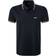 HUGO BOSS Stretch Cotton Slim Fit Curved Logo Polo Shirt - Dark Blue