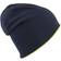 Atlantis Extreme Reversible Jersey Slouch Beanie - Navy/Safety Yellow