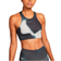 NIKE Yoga Dri-FIT Swoosh Medium-Support Printed Sports Bra - Dark Smoke Grey/Iron Grey