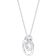 Swarovski Hollow Pendant Necklace - Silver/Transparent