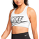 Nike Swoosh Futura Sports Bra - White/Black