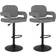 vidaXL Tabourets Lot De 2 Gris Clair Tissu Tabouret de bar 115cm 2pcs