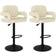 vidaXL Tabourets Lot De 2 Gris Clair Tissu Tabouret de bar 115cm 2pcs