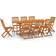 vidaXL 3086976 Matgrupp, 1 Bord inkl. 8 Stolar