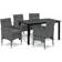 vidaXL 3094981 Juego de comedor de patio, 1 Mesa incl. 4 Sillas