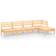 vidaXL 3082660 Loungeset, 1 Bord inkl. 4 Soffor