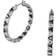 Swarovski Millenia Hoop Earrings - Silver/Black/Transparent