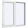 Sparvinduer SH0201 PVC Sidehængt vindue Vindue med 3-lags glas 80x45cm