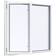 Sparvinduer SH0201 PVC Sidehængt vindue Vindue med 3-lags glas 80x45cm