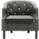 vidaXL Noir Velours Noir Fauteuil 65cm