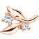 Thomas Sabo Charm Club Leaves Ear Stud - Rose Gold/Transparent