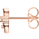 Thomas Sabo Charm Club Leaves Ear Stud - Rose Gold/Transparent