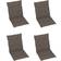 vidaXL 4-pack Chair Cushions Brown (100x50cm)