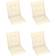 vidaXL 4-pack Chair Cushions Beige (100x50)