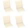 vidaXL Stolsdynor för trädgården 4-pack Stolsdyna Beige, Svart (100x50cm)