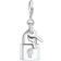 Thomas Sabo Charm Club Padlock with Key Charm Pendant - Silver/Transparent