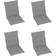 vidaXL 4-pack Cojín de silla Gris (100x50cm)