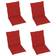 vidaXL 4-pack Coussin de chaise Rouge (100x50cm)