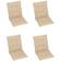 vidaXL 4-pack Cojín de silla Beige (100x50cm)